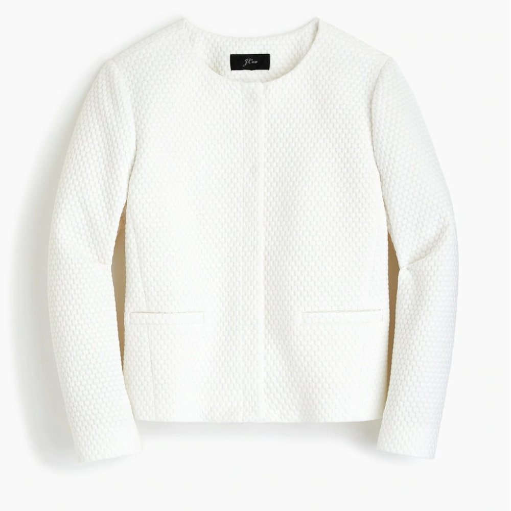 NWT - J. Crew - Portfolio jacket in matelasse - Ivory - Size 0